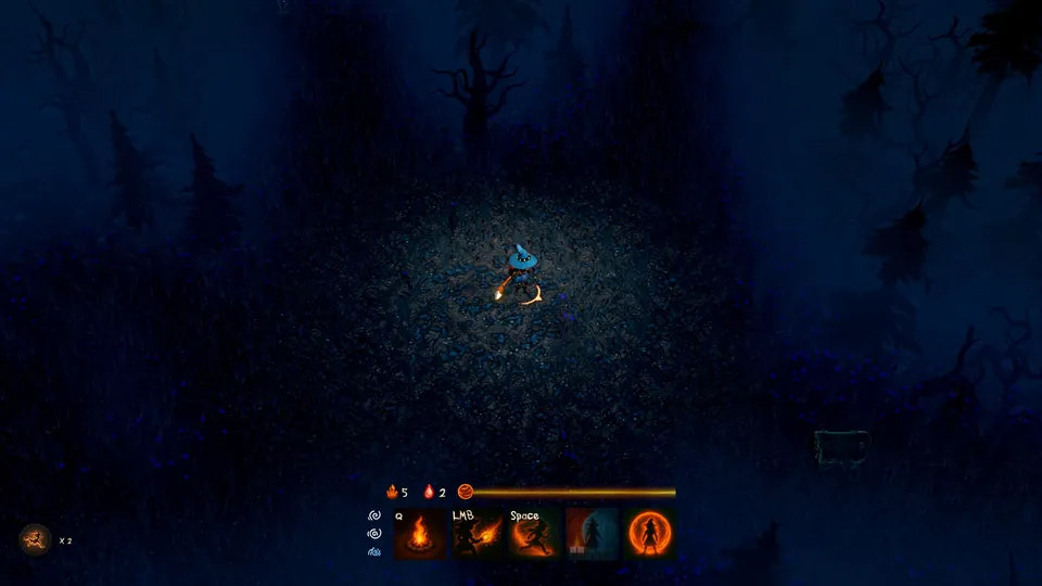 Alone in the firelight